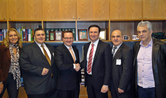 The minister for Immigration and Citizenship Mr. Chris Bowen with members of the GOCMV Immigration Committee 