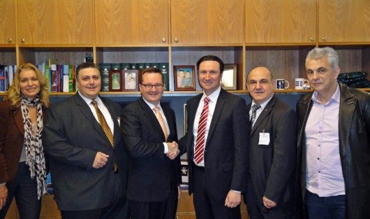 The minister for Immigration and Citizenship Mr. Chris Bowen with members of the GOCMV Immigration Committee 